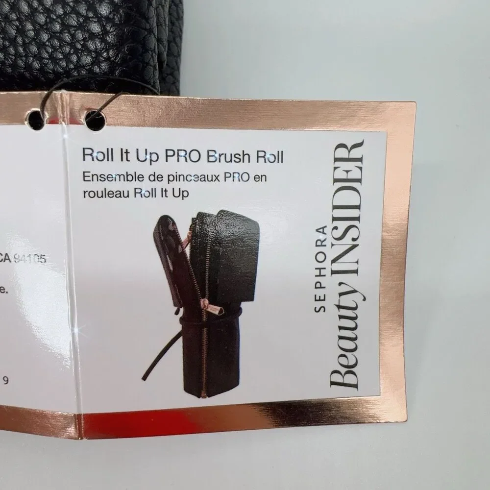 Sephora Roll It Up Pro Makeup Brush Zip Convertible Faux Leather Travel Bag NWT - Picture 8 of 9